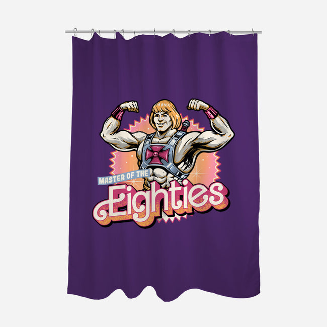 Master Of The Eighties-None-Polyester-Shower Curtain-glitchygorilla