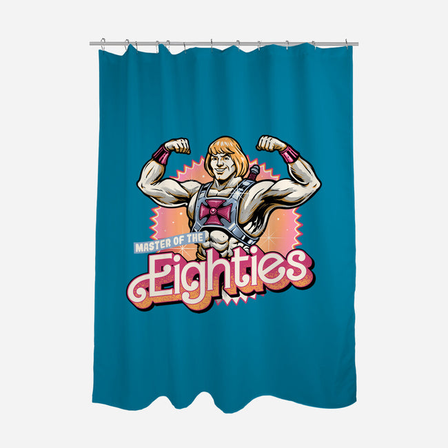 Master Of The Eighties-None-Polyester-Shower Curtain-glitchygorilla