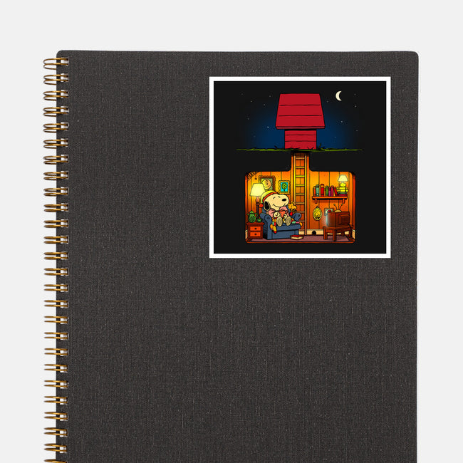 A Cozy Night In-None-Glossy-Sticker-drbutler