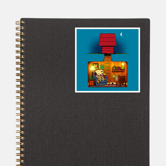 A Cozy Night In-None-Glossy-Sticker-drbutler