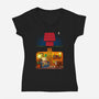 A Cozy Night In-Womens-V-Neck-Tee-drbutler