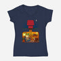 A Cozy Night In-Womens-V-Neck-Tee-drbutler