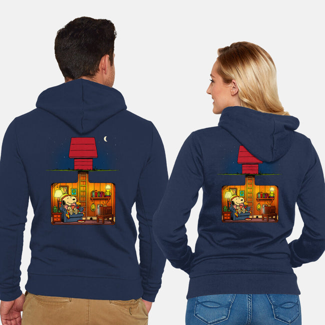 A Cozy Night In-Unisex-Zip-Up-Sweatshirt-drbutler