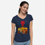 A Cozy Night In-Womens-V-Neck-Tee-drbutler