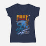 Pirate Legends-Womens-V-Neck-Tee-drbutler