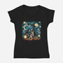 Starry Wars-Womens-V-Neck-Tee-zascanauta