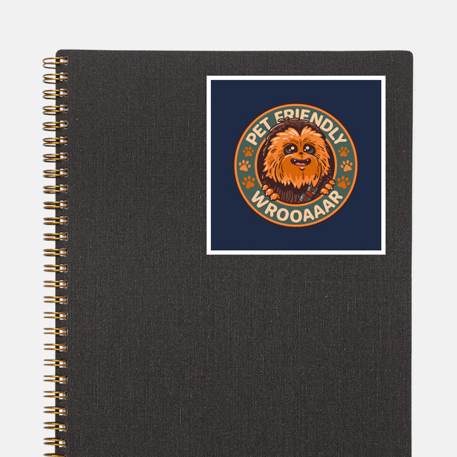 Friendly Wookiee-None-Glossy-Sticker-Getsousa!