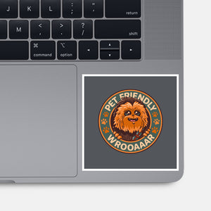 Friendly Wookiee-None-Glossy-Sticker-Getsousa!