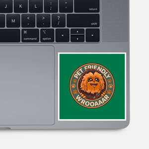 Friendly Wookiee-None-Glossy-Sticker-Getsousa!
