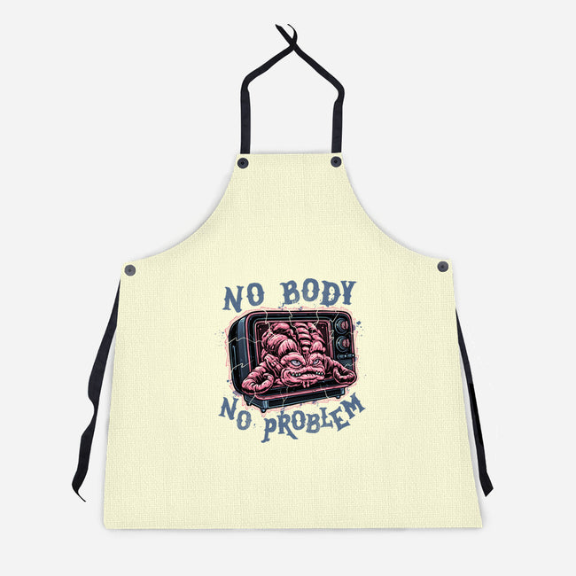 No Body No Problem-Unisex-Kitchen-Apron-glitchygorilla