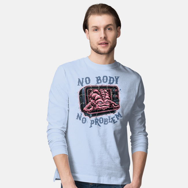 No Body No Problem-Mens-Long Sleeved-Tee-glitchygorilla