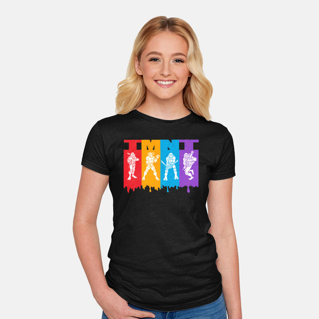 TMNT Splash-Womens-Fitted-Tee-palmstreet
