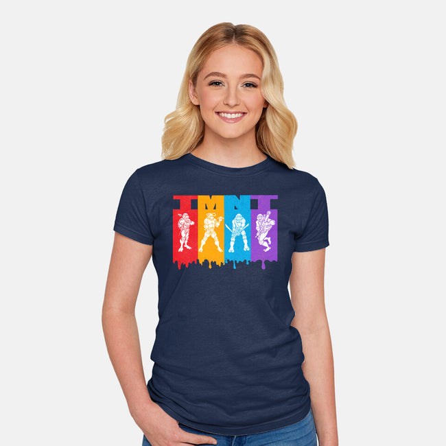 TMNT Splash-Womens-Fitted-Tee-palmstreet