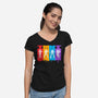 TMNT Splash-Womens-V-Neck-Tee-palmstreet