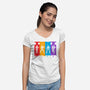 TMNT Splash-Womens-V-Neck-Tee-palmstreet
