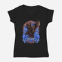 House Of Intelligence-Womens-V-Neck-Tee-Badbone Collections