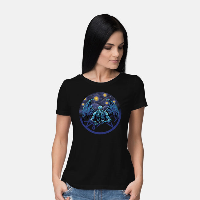 Van Ghoulhu-Womens-Basic-Tee-Astrobot Invention