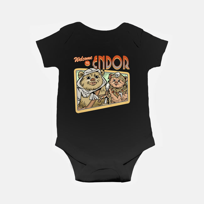 Welcome To Endor-Baby-Basic-Onesie-palmstreet