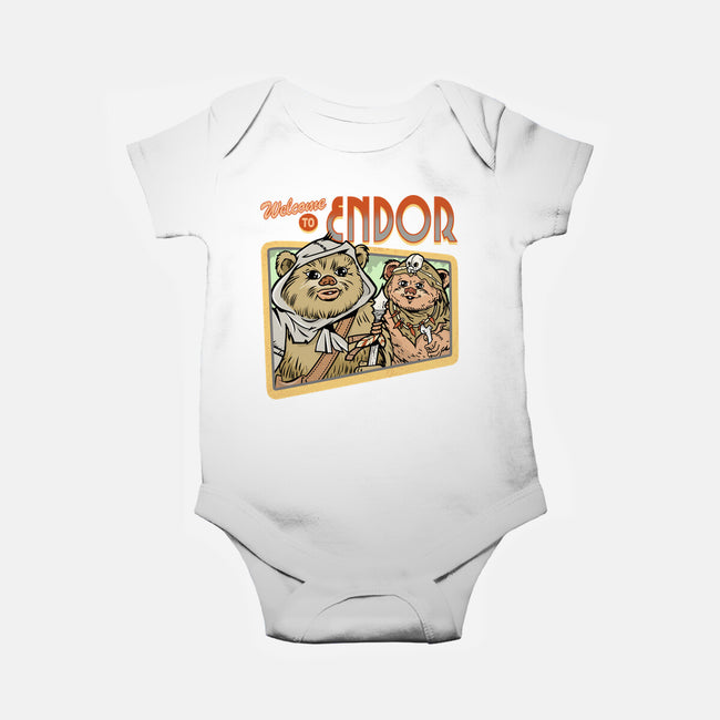 Welcome To Endor-Baby-Basic-Onesie-palmstreet