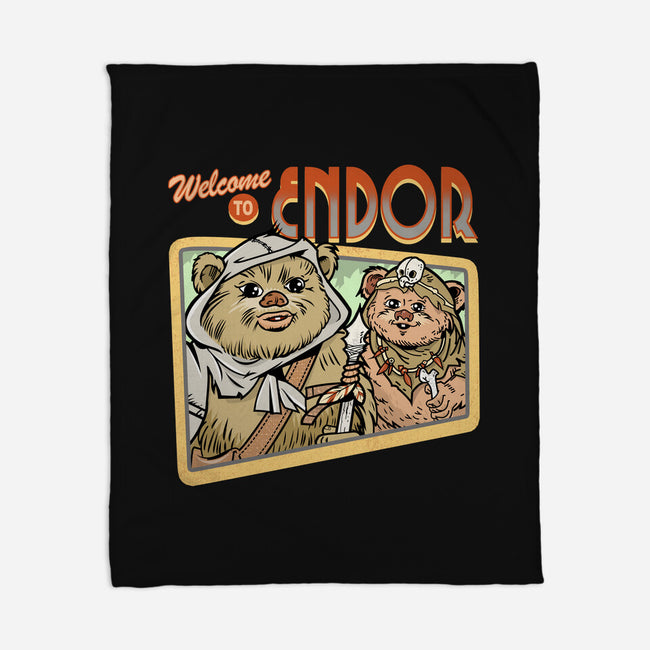 Welcome To Endor-None-Fleece-Blanket-palmstreet