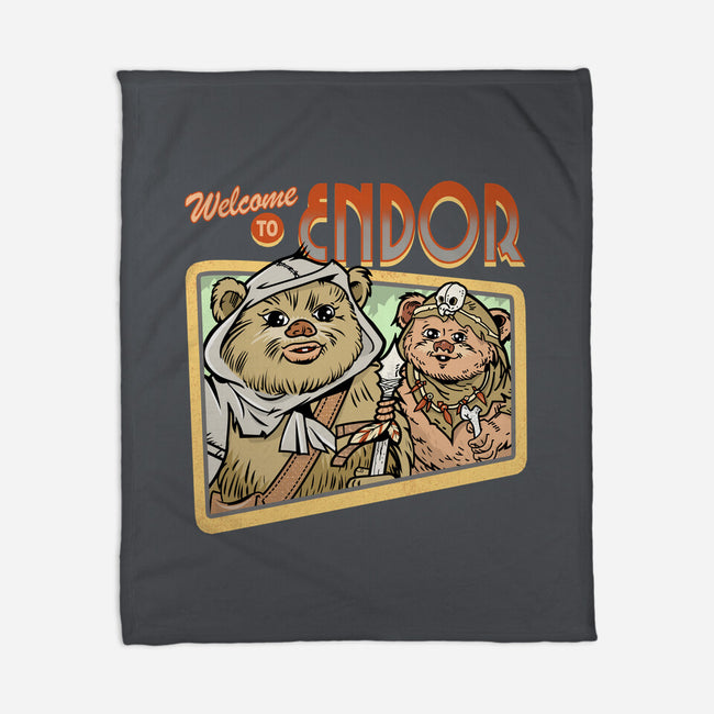 Welcome To Endor-None-Fleece-Blanket-palmstreet