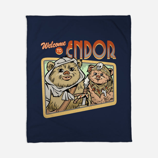 Welcome To Endor-None-Fleece-Blanket-palmstreet