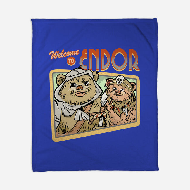 Welcome To Endor-None-Fleece-Blanket-palmstreet