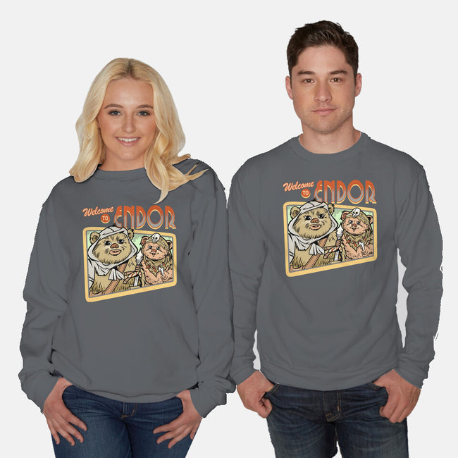 Welcome To Endor-Unisex-Crew Neck-Sweatshirt-palmstreet