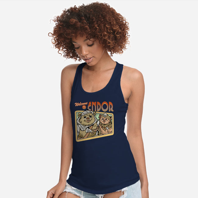Welcome To Endor-Womens-Racerback-Tank-palmstreet