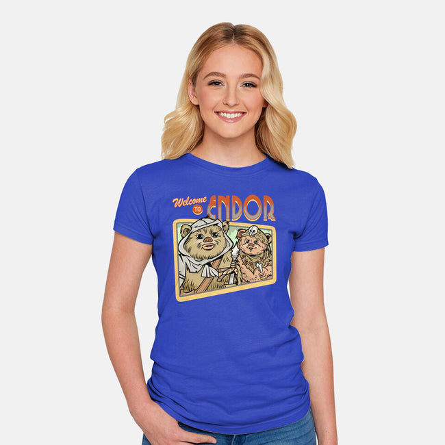 Welcome To Endor-Womens-Fitted-Tee-palmstreet