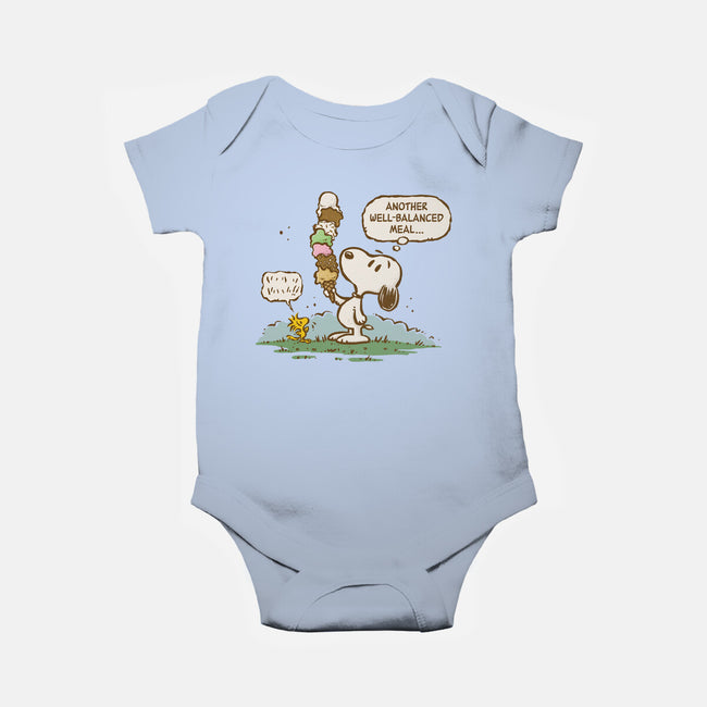 A Well-Balanced Meal-Baby-Basic-Onesie-kg07