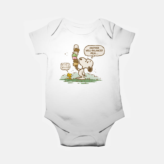 A Well-Balanced Meal-Baby-Basic-Onesie-kg07