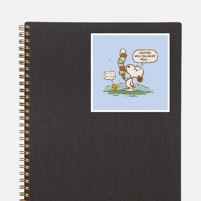 A Well-Balanced Meal-None-Glossy-Sticker-kg07
