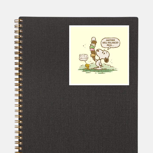 A Well-Balanced Meal-None-Glossy-Sticker-kg07