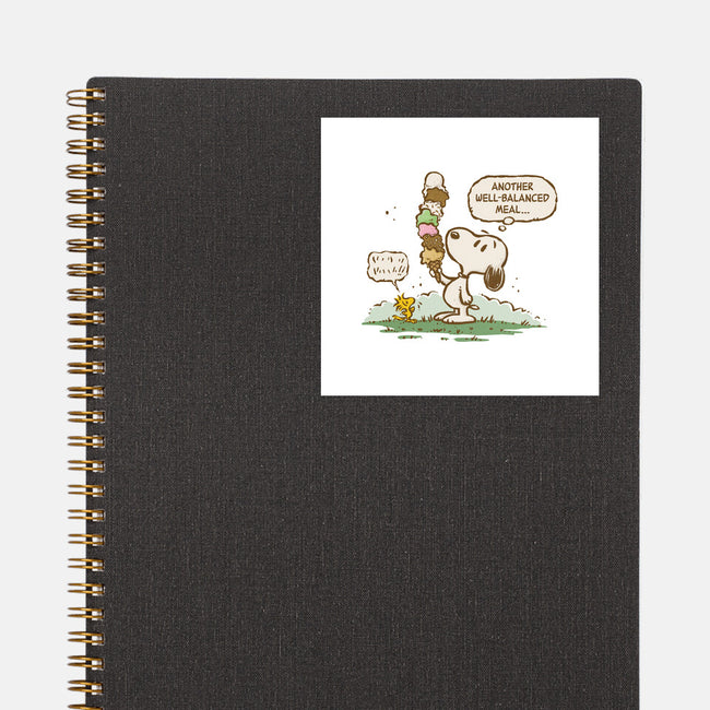 A Well-Balanced Meal-None-Glossy-Sticker-kg07