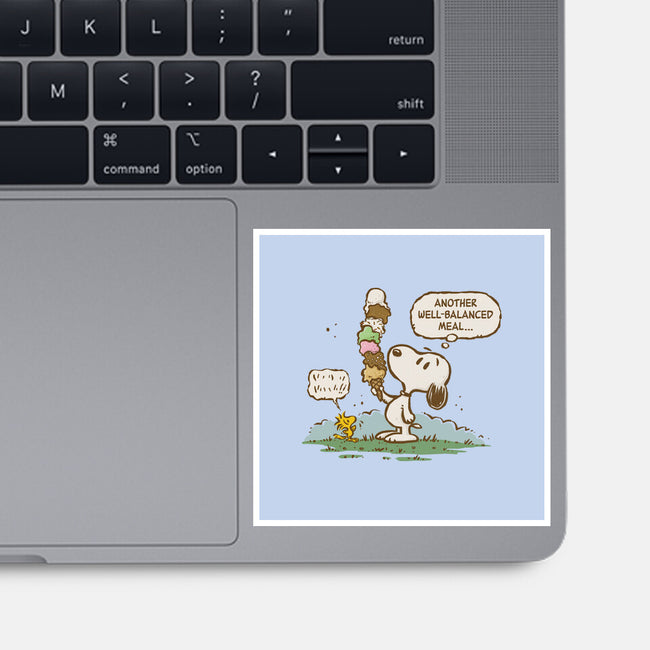 A Well-Balanced Meal-None-Glossy-Sticker-kg07