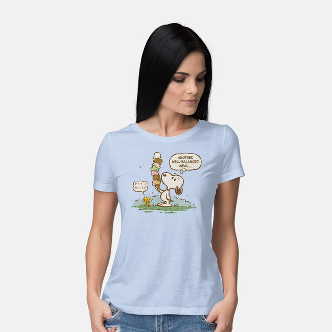 A Well-Balanced Meal-Womens-Basic-Tee-kg07