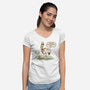 A Well-Balanced Meal-Womens-V-Neck-Tee-kg07