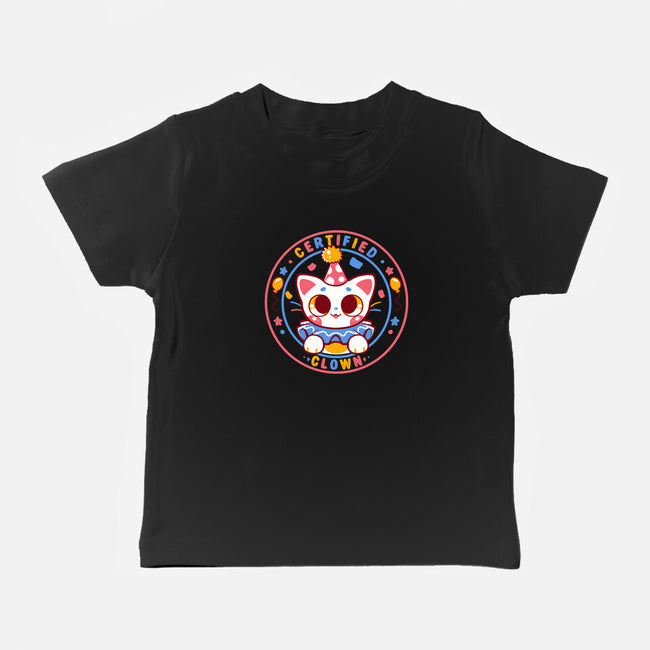 Certified Clown Cat-Baby-Basic-Tee-TechraNova