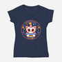 Certified Clown Cat-Womens-V-Neck-Tee-TechraNova