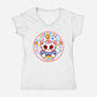 Certified Clown Cat-Womens-V-Neck-Tee-TechraNova