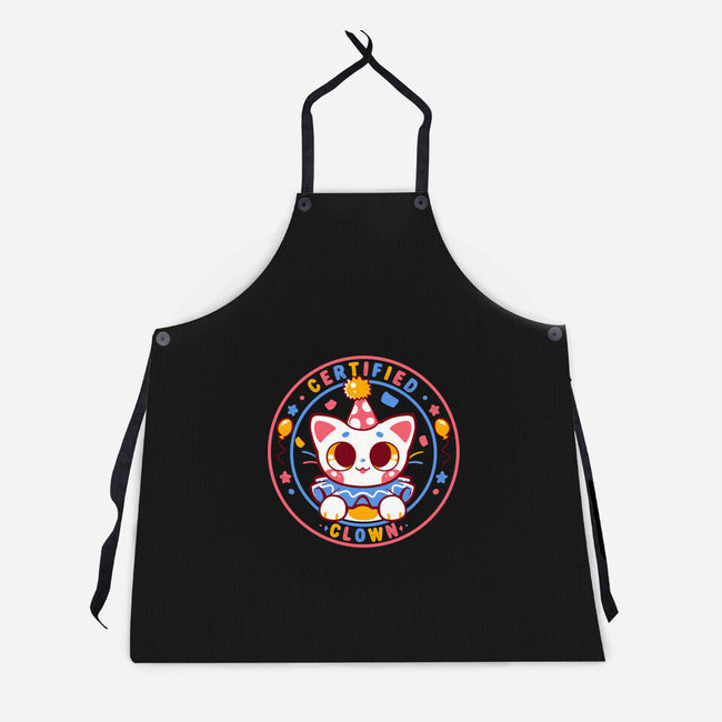 Certified Clown Cat-Unisex-Kitchen-Apron-TechraNova