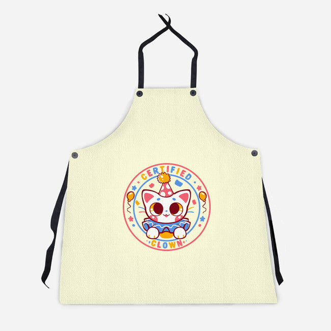 Certified Clown Cat-Unisex-Kitchen-Apron-TechraNova