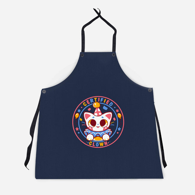 Certified Clown Cat-Unisex-Kitchen-Apron-TechraNova