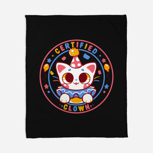 Certified Clown Cat-None-Fleece-Blanket-TechraNova