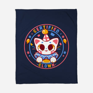 Certified Clown Cat-None-Fleece-Blanket-TechraNova