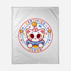Certified Clown Cat-None-Fleece-Blanket-TechraNova