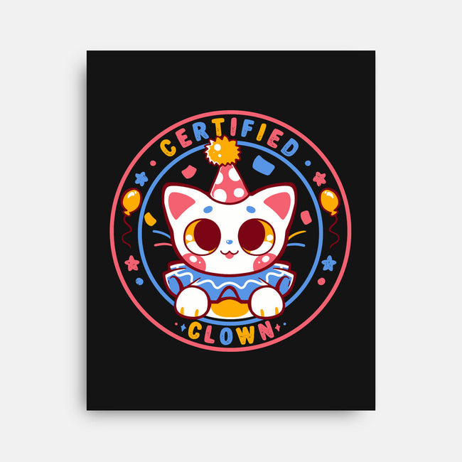 Certified Clown Cat-None-Stretched-Canvas-TechraNova