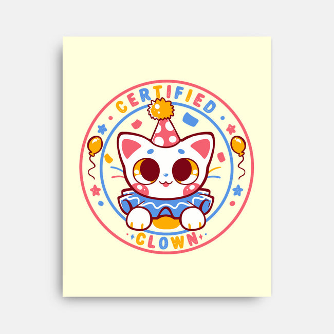 Certified Clown Cat-None-Stretched-Canvas-TechraNova