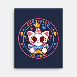 Certified Clown Cat-None-Stretched-Canvas-TechraNova